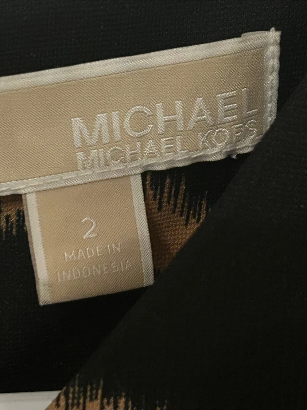 Michael Kors Black and Brown Giraffe-Print Dress